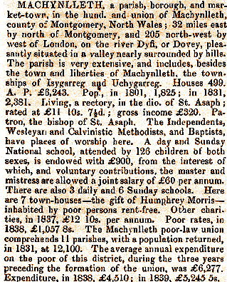 Entry from Gazetteer of 1843