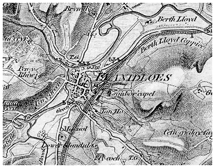 Early map of Llanidloes