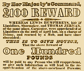 Reward notice,1839