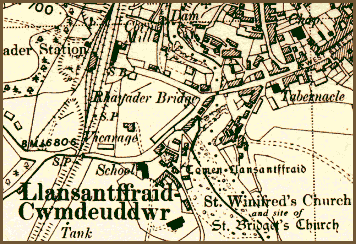 6" map of Cwmdeuddwr