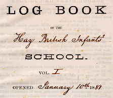 School log book title page