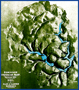 Relief model of watershed,1891