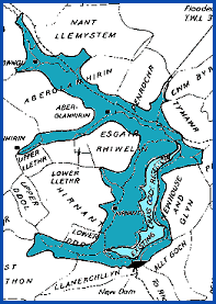 Sketch map of larger reservoir,1973