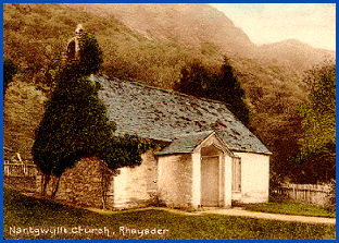 Nantgwyllt church postcard