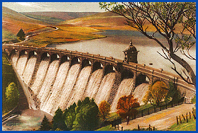 Craig Goch dam postcard