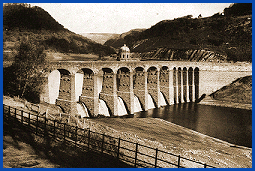 Low water showing dam,1947