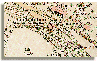 1887 map of station area