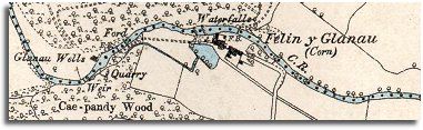 Victorian map of Glanne Wells