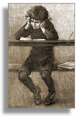 Child reading schoolbook