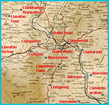 Relief map of the area