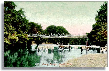 Postcard of suspension bridge