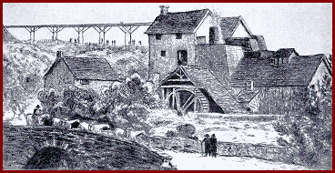 Old engraving of the forge at Clydach