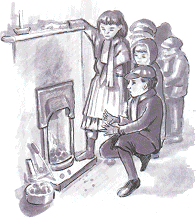 Children by the fire