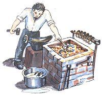 drawing of a smithy