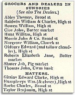 extract from Slater's Directory