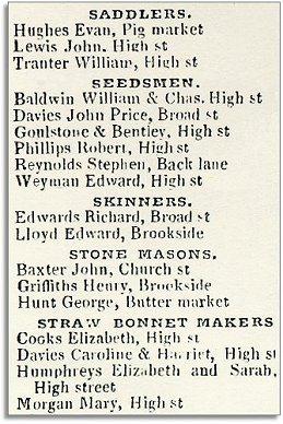 extract from Slater's Directory