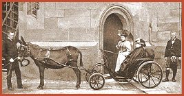 Queen Victoria in donkey cart