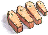 Drawing of coffins
