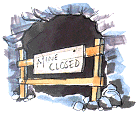 Mine closed sign