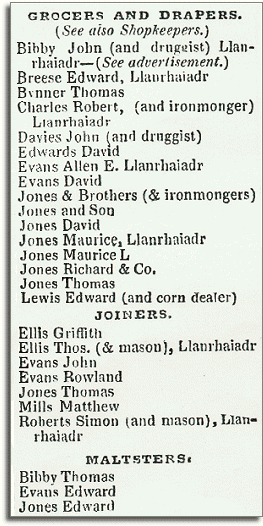 Extract from Slater's Directory
