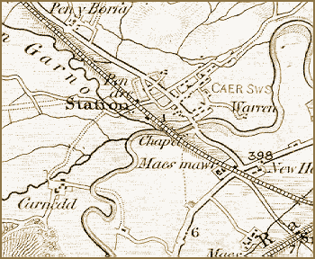 Caersws in 1836