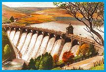 Postcard of Craig Goch dam