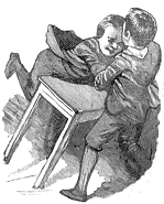 Engraving of schoolboys