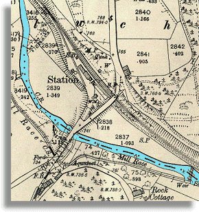 Tylwch Station on 1904 map