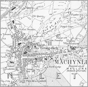 1903 map of Machynlleth