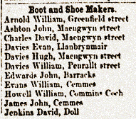 Boot & shoe makers,1874