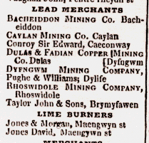 Lead merchants, 1858
