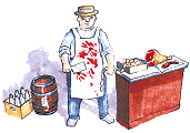 Butcher and beer seller