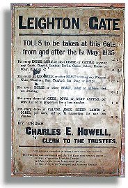 Notice of tolls,1835