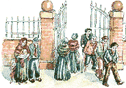 the gates of the workhouse