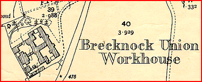 Map showing workhouse