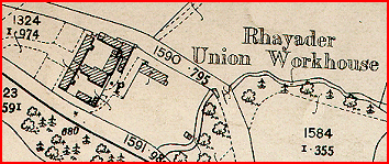 Map showing workhouse