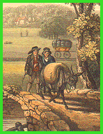 Old print of pack donkey