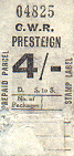 Railway ticket from Presteigne Station