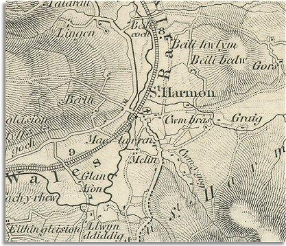 Map of St Harmon in 1866