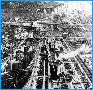 Dam under construction, 1901