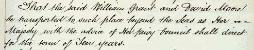 Extract from court records