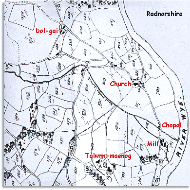 Llanwrthwl tithe map