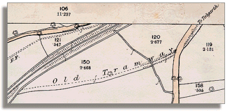 Portion of 1st Edition OS map