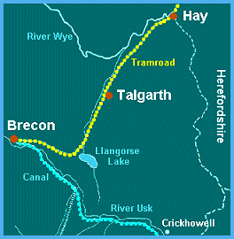 Map of tramroad route