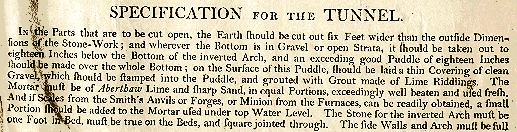 Part of tunnel specifications