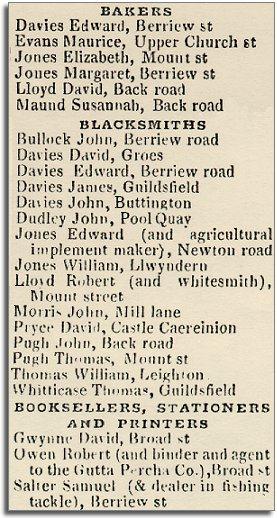extract from 1858 directory