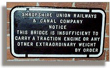 Bridge weight warning sign