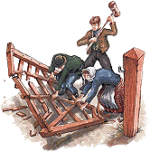 Drawing of tollgate wreckers