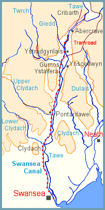 Map of canal route